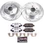 PowerStop K8062-26 Z26 Street Performance Ceramic Brake Pad and Drilled & Slotted Rotor Kit