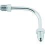 TwinPower 035967 Twin Power Chrome Brake Fitting Male 3/8-24 Inverted Flare to AN-3 Male 90 Degree Adaptor Tube Long