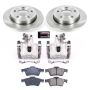 PowerStop KCOE124 OE Stock Replacement Low-Dust Ceramic Brake Pad, Rotor and Caliper Kit