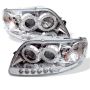 SPYDER 5010278 1PC Projector Headlights - LED Halo - Amber Reflector - Chrome
