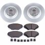 PowerStop CRK3026 Genuine Geomet Coated Rotor and Low-Dust Ceramic Brake Pad Kit