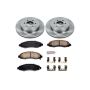 PowerStop KOE2187 OE Stock Replacement Low-Dust Ceramic Brake Pad and Rotor Kit