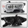 xTune 16-18 Toyota Tacoma SR/SR5 DRL Proj Headlights w/Turn Signal - Chrm (PRO-JH-TTA16-SR-C)