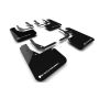 Rally Armor MF103-UR-BLK-WH 24-25 Hyundai Kona N Line Black UR Mud Flap - White Logo
