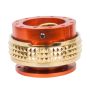 NRG Quick Release Kit - Pyramid Edition - Orange Body / Chrome Gold Pyramid Ring