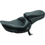 Mustang Motorcycle 75533 Mustang 91-05 Harley Dyna Standard Touring 1PC Seat w/Studs - Black
