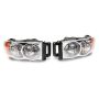 Raxiom R118008 02-05 Dodge RAM 1500 Axial Series OEM Style Rep Headlights- Chrome Housing (Clear Lens)