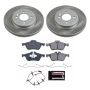 PowerStop SC5724 Semi-Coated Rotor and Low-Dust Ceramic Brake Pad Kit