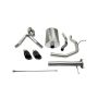 Corsa Performance 14254BLK 3.0in. Cat-Back Dual Rear Exit with Single 4.0in. Black PVD Pro-Series Tips