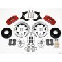 Wilwood 140-10737-DR Dynapro 6 Front Hub Kit 12.19in Drilled Red 55-57 Chevy