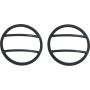 Kentrol 07-18 Jeep Wrangler JK Front Marker Covers Pair - Powdercoat Black