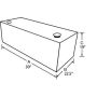 Tradesman 73155 Aluminum Rectangular Liquid Storage Tank (55 Gallon Capacity) - Black