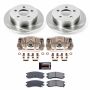 PowerStop KCOE1558A OE Stock Replacement Low-Dust Ceramic Brake Pad, Rotor and Caliper Kit