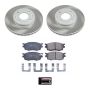 PowerStop SC4652 Semi-Coated Rotor and Low-Dust Ceramic Brake Pad Kit