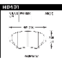 Hawk Performance HB431B.606 HPS 5.0 Disc Brake Pad