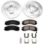 PowerStop K4981 Z23 Daily Driver Carbon-Fiber Ceramic Brake Pad and Drilled & Slotted Rotor Kit