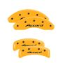 MGP 20130SACCYL 4 Caliper Covers Engraved Front Accord Engraved Rear Accord Yellow finish black ch
