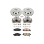 PowerStop KCOE690A OE Stock Replacement Low-Dust Ceramic Brake Pad, Rotor and Caliper Kit