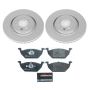 PowerStop ESK5401 Genuine Geomet Coated Rotors, ECE-R90 Brake Pads + Hardware Kit