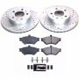 PowerStop K2917 Z23 Daily Driver Carbon-Fiber Ceramic Brake Pad and Drilled & Slotted Rotor Kit