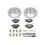 PowerStop ESK6040 Genuine Geomet Coated Rotors, ECE-R90 Brake Pads + Hardware Kit