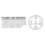 Oracle Lighting 2057-006 Power Symbol On/Off Flush Mount LED Switch, Yellow