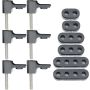 Taylor Cable 42500 V8 Horizontal Wire Loom Kit Black 7-8mm