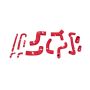 Mishimoto MMHOSE-E30-88RD 88-91 BMW E30 (M3) Red Silicone Hose Kit