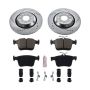 PowerStop K7084 Z23 Daily Driver Carbon-Fiber Ceramic Brake Pad and Drilled & Slotted Rotor Kit