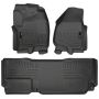 Husky Liners 2012.5 Ford SD Super Cab WeatherBeater Combo Black Floor Liners (w/o Manual Trans Case)