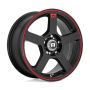 MR116 18X8 5X112/4.5 M-BLK/RED +45MM
