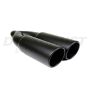Different Trend Black Powder Coated 4″ Dual Double Wall Rolled Slant DT-24038DLBK