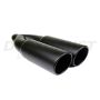 Different Trend Black Powder Coated 4″ Dual Double Wall Rolled Slant DT-30038DLBK