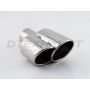 Different Trend Hi-Polished Tips Double Rolled Edge Driver Side Behind Bumper DT-24082L