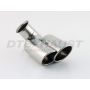 Different Trend Hi-Polished Tips Direct Fit Double Rolled Driver Side Behind Bumper DT-24084L