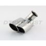 Different Trend Hi-Polished Tips Direct Fit Double Rolled Passenger Side Behind Bumper DT-24084R