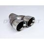 Different Trend Hi-Polished Tips Dual Parallel 3” Double Wall Angle Tip DT-25096