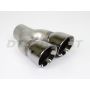 Different Trend Black Chrome Dual 3″ Double Wall Hog Leg Parallel DT-24096BM