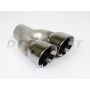 Different Trend Black Chrome Dual 3″ Double Wall Hog Leg Parallel DT-25096BM