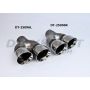 Different Trend Hi-Polished Tips Dual Parallel 3” Double Wall Angle Tip Passenger Side DT-25096R
