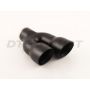 Different Trend Black Powder Coated Dual 3″ Double Wall Staggered Angle Tip DT-24096LBK