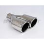 Different Trend Hi-Polished Tips Dual 3″ Resonated Rolled Angle Tip DT-24103