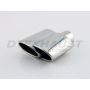 Different Trend Hi-Polished Tips Dual Oval Round Double Wall Rolled Slant (passenger Side) DT-24128R