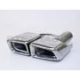 Different Trend Hi-Polished Tips Dual Double Wall Square Tip Passenger Side DT-24138R