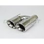 Different Trend Hi-Polished Tips Dual 3.5″ Double Wall Sideways Rolled Slant Passenger Side DT-24153R