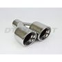Different Trend Hi-Polished Tips Dual 3.5″ Double Wall Staggered Rolled Slant Driver Side DT-24156L