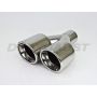 Different Trend Hi-Polished Tips Dual 3.5″ Double Wall Staggered Rolled Slant Passenger Side DT-24156R