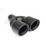 Different Trend Black Powder Coated Dual 3.5″ Double Wall Rolled Slant DT-24161BK