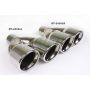 Different Trend Hi-Polished Tips Dual 3.5” Double Wall Staggered Rolled Slant Passenger Side DT-24161R