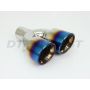Different Trend Dual 3.5″ Double Wall Staggered Rolled Slant W/ Blue Flame Drive DT-24161LBF